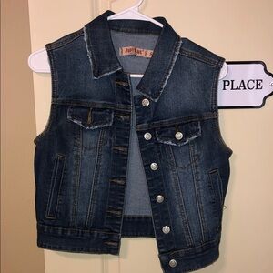 Judy Blue Dark Blue Girls' Denim Vest - Button-Front